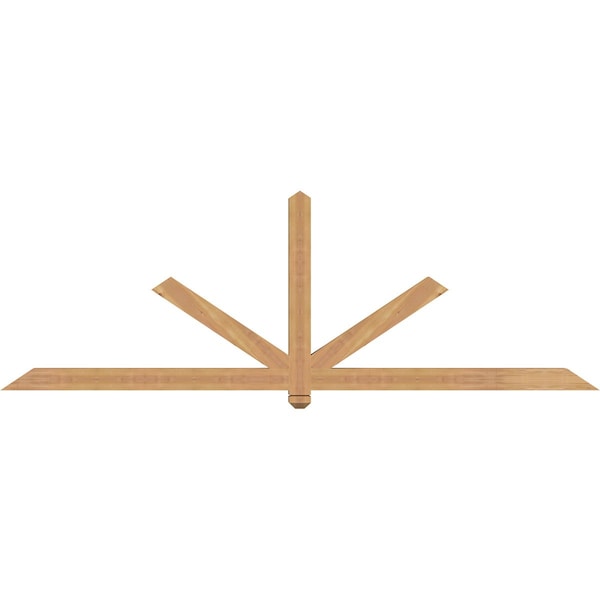 Ekena Millwork Kennewick Timber Gable Bracket, Western Red Cedar, 96"W x 32"H x 3 1/2"D x 3 1/2"F, 8/12 Pitch GBW096X32X0404KEN00SWR - main